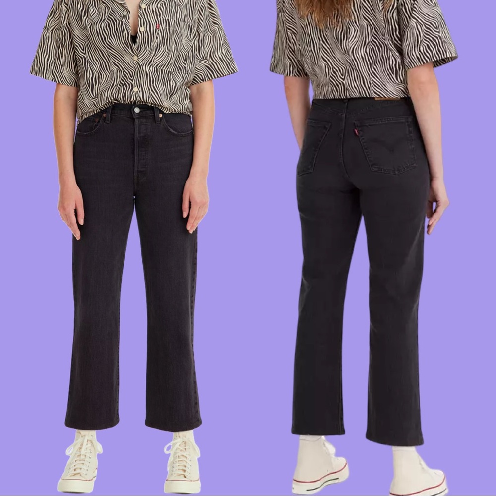 4/45$ Women's Ribcage Straight Ankles Black Jeans | Levi’s